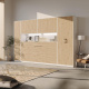 SMARTBett Wall Cupboard for 90 & 120 Wall Bed Horizontal Standard White Wild Oak