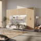 SMARTBett Wall Cupboard for 90 & 120 Wall Bed Horizontal Standard White Wild Oak