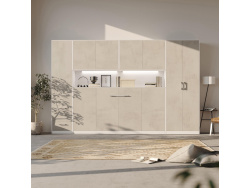 SMARTBett Wall Cupboard for 90 & 120 Wall Bed Horizontal Standard White Concrete