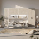 SMARTBett Wall Cupboard for 90 & 120 Wall Bed Horizontal Standard White Concrete