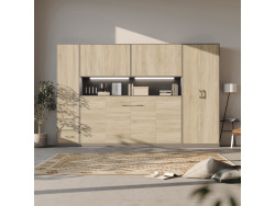 SMARTBett Wall Cupboard for 90 & 120 Wall Bed Horizontal Standard Anthracite Oak Sonoma
