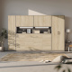 SMARTBett Wall Cupboard for 90 & 120 Wall Bed Horizontal Standard Anthracite Oak Sonoma