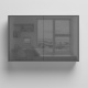 Smart bed wall cabinet for 90-, 120-, 140 wall beds horizontally standard