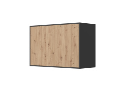SMARTBett Hängeschrank zu 90 & 120 Schrankbetten Horizontal Standard Anthrazit Wildeiche