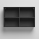 SMARTBett Hängeschrank zu 90 & 120 Schrankbetten Horizontal Standard Anthrazit Wildeiche