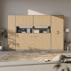 SMARTBett Hängeschrank zu 90 & 120 Schrankbetten Horizontal Standard Anthrazit Wildeiche