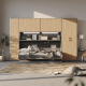 SMARTBett Hängeschrank zu 90 & 120 Schrankbetten Horizontal Standard Anthrazit Wildeiche