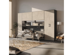 SMARTBett Wall Cupboard for 90 & 120 Wall Bed Horizontal Standard Anthracite Concrete