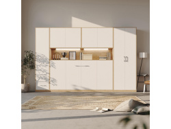 SMARTBett Wall Cupboard for 90 & 120 Wall Bed Horizontal Standard Wild Oak White