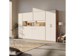 SMARTBett Wall Cupboard for 90 & 120 Wall Bed Horizontal Standard Wild Oak White