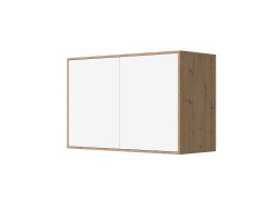 SMARTBett Wall Cupboard for 90 & 120 Wall Bed Horizontal Standard Wild Oak White