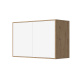 SMARTBett Wall Cupboard for 90 & 120 Wall Bed Horizontal Standard Wild Oak White