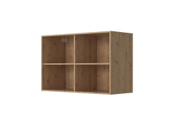 SMARTBett Wall Cupboard for 90 & 120 Wall Bed Horizontal Standard Wild Oak White high gloss