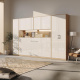 SMARTBett Wall Cupboard for 90 & 120 Wall Bed Horizontal Standard Wild Oak White high gloss