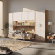 SMARTBett Wall Cupboard for 90 & 120 Wall Bed Horizontal Standard Wild Oak White high gloss