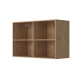 SMARTBett Hängeschrank zu 90 & 120 Schrankbetten Horizontal Standard Wildeiche Anthrazit