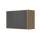 SMARTBett Wall Cupboard for 90 & 120 Wall Bed Horizontal Standard Wild Oak Anthracite high gloss