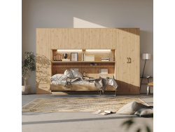 SMARTBett Hängeschrank zu 90 & 120 Schrankbetten Horizontal Standard Wildeiche Wildeiche
