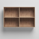 SMARTBett Hängeschrank zu 90 & 120 Schrankbetten Horizontal Standard Wildeiche Beton