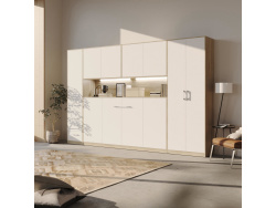 SMARTBett Wall Cupboard for 90 & 120 Wall Bed Horizontal Standard Oak Sonoma White