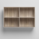 SMARTBett Wall Cupboard for 90 & 120 Wall Bed Horizontal Standard Oak Sonoma White