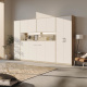 SMARTBett Wall Cupboard for 90 & 120 Wall Bed Horizontal Standard Oak Sonoma White