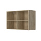 SMARTBett Wall Cupboard for 90 & 120 Wall Bed Horizontal Standard Oak Sonoma White