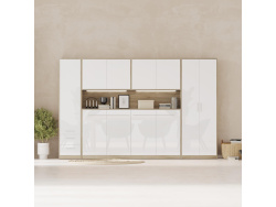 SMARTBett Hängeschrank zu 90 & 120 Schrankbetten Horizontal Standard Eiche Sonoma Weiss Hochglanz