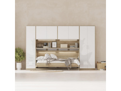 SMARTBett Hängeschrank zu 90 & 120 Schrankbetten Horizontal Standard Eiche Sonoma Weiss Hochglanz