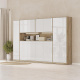 SMARTBett Hängeschrank zu 90 & 120 Schrankbetten Horizontal Standard Eiche Sonoma Weiss Hochglanz