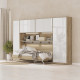 SMARTBett Wall Cupboard for 90 & 120 Wall Bed Horizontal Standard Oak Sonoma White high gloss