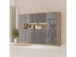 SMARTBett Hängeschrank zu 90 & 120 Schrankbetten Horizontal Standard Eiche Sonoma Anthrazit Hochglanz