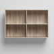 SMARTBett Hängeschrank zu 90 & 120 Schrankbetten Horizontal Standard Eiche Sonoma Anthrazit Hochglanz