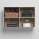 SMARTBett Hängeschrank zu 90 & 120 Schrankbetten Horizontal Standard Eiche Sonoma Anthrazit Hochglanz