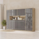 SMARTBett Hängeschrank zu 90 & 120 Schrankbetten Horizontal Standard Eiche Sonoma Anthrazit Hochglanz