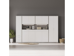 SMARTBett Hängeschrank zu 90 & 120 Schrankbetten Horizontal Standard Beton Weiss