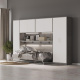 SMARTBett Hängeschrank zu 90 & 120 Schrankbetten Horizontal Standard Beton Weiss