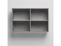 SMARTBett Wall Cupboard for 90 & 120 Wall Bed Horizontal Standard Concrete White high gloss