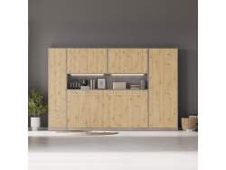 SMARTBett Hängeschrank zu 90 & 120 Schrankbetten Horizontal Standard Beton Wildeiche