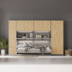 SMARTBett Hängeschrank zu 90 & 120 Schrankbetten Horizontal Standard Beton Wildeiche