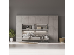 SMARTBett Hängeschrank zu 90 & 120 Schrankbetten Horizontal Standard Beton Beton