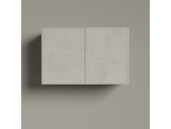 SMARTBett wall unit set with 90 cm wall bed horizontal Youth room Guest room Study concrete/ concrete/ white Classic