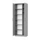 SMARTBett wall unit set with 90 cm wall bed horizontal Youth room Guest room Study concrete/ concrete/ white Classic