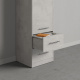 SMARTBett wall unit set with 90 cm wall bed horizontal Youth room Guest room Study concrete/ concrete/ white Classic