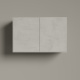 SMARTBett wall unit set with 90 cm wall bed horizontal Youth room Guest room Study concrete/ concrete/ white Classic