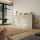 SMARTBett wall unit set with 90 cm wall bed horizontal Youth room Guest room Study concrete/ concrete/ oak Sonoma Classic