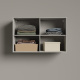 SMARTBett wall unit set with 90 cm wall bed horizontal Youth room Guest room Study concrete/ concrete/ oak Sonoma Classic