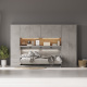 SMARTBett Wohnwand Set mit 90-Schrankbett Standard Horizontal Beton/ Beton/ Wideiche Classic