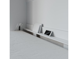 SMARTBett Schrankbett Classic 140x200 Vertikal Weiss /Weiss Hochglanz