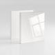 SMARTBett Schrankbett Classic 140x200 Vertikal Weiss /Weiss Hochglanz